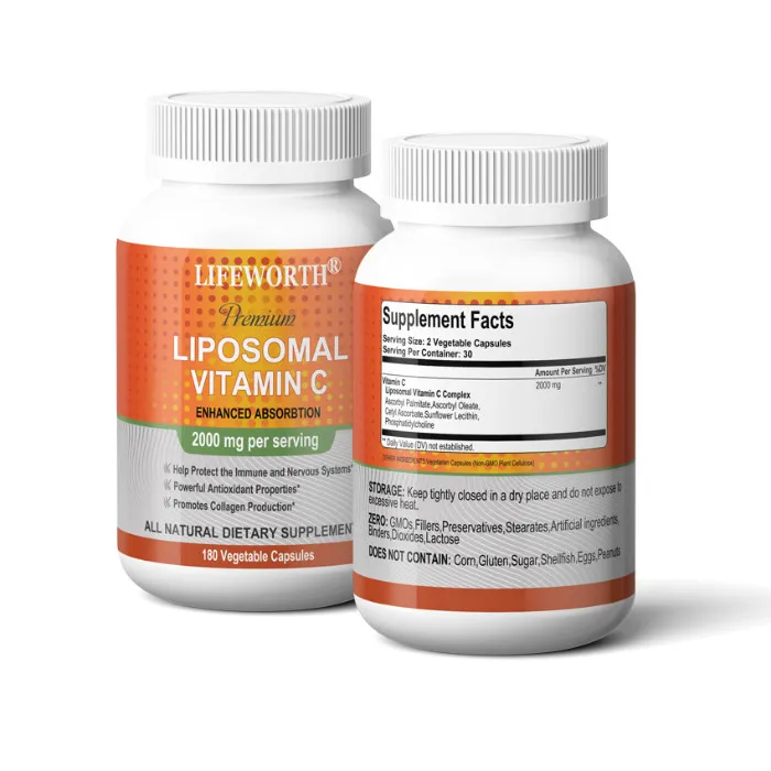 Lifeworth health care supplies 1000mg liposomal vitamin c supplement soft capsules