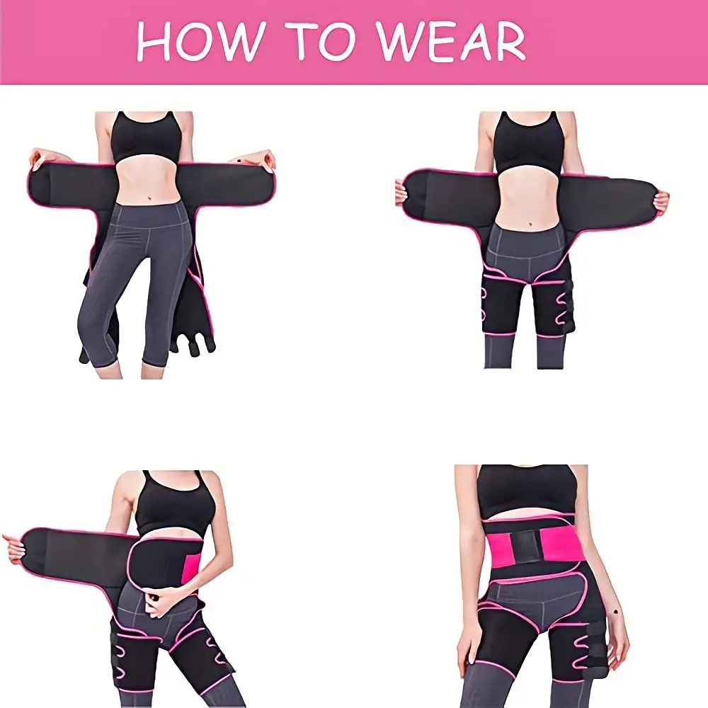 3-в-1 с завышенной талией тренер бедра триммер и подтяжка ягодиц с регулируемым, стойкая краска для усиления цвета бровей для похудения, пояс для поддержки