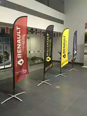 Beach Flag Single Feather Flag With Cross Base and Flagpole Graphic Custom Printing Outdoor Advertising Discounts