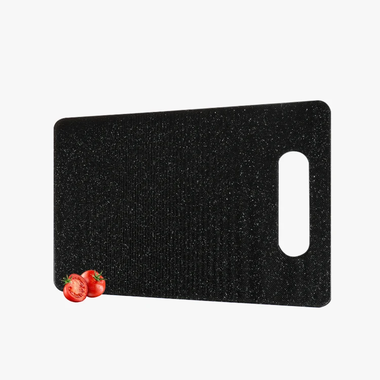 Small size wholesale black marble texture plastic cutting board chopping board cutting board