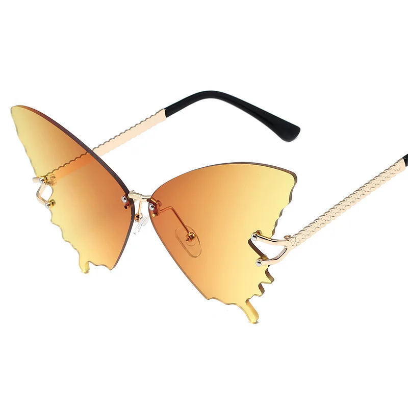 2024 Y2K Butterfly Shaped Sunglasses Fashion Sun Glasses Large Frame Gradient Color Sunglasses for Women