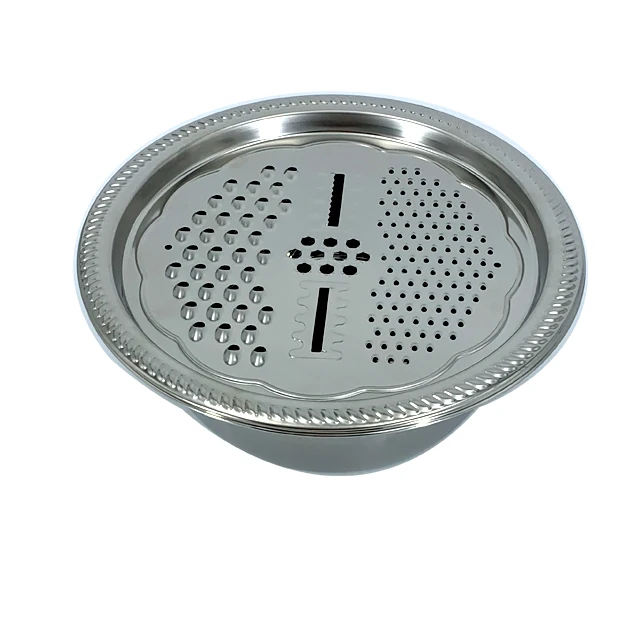 Stainless steel carrot grater set with rice sieve grater plate