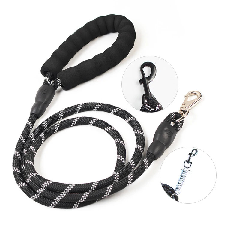 Wholesale Cheap Nylon Eva Reflective Dog Leashes Spring Explosion-Proof Pet Leashes
