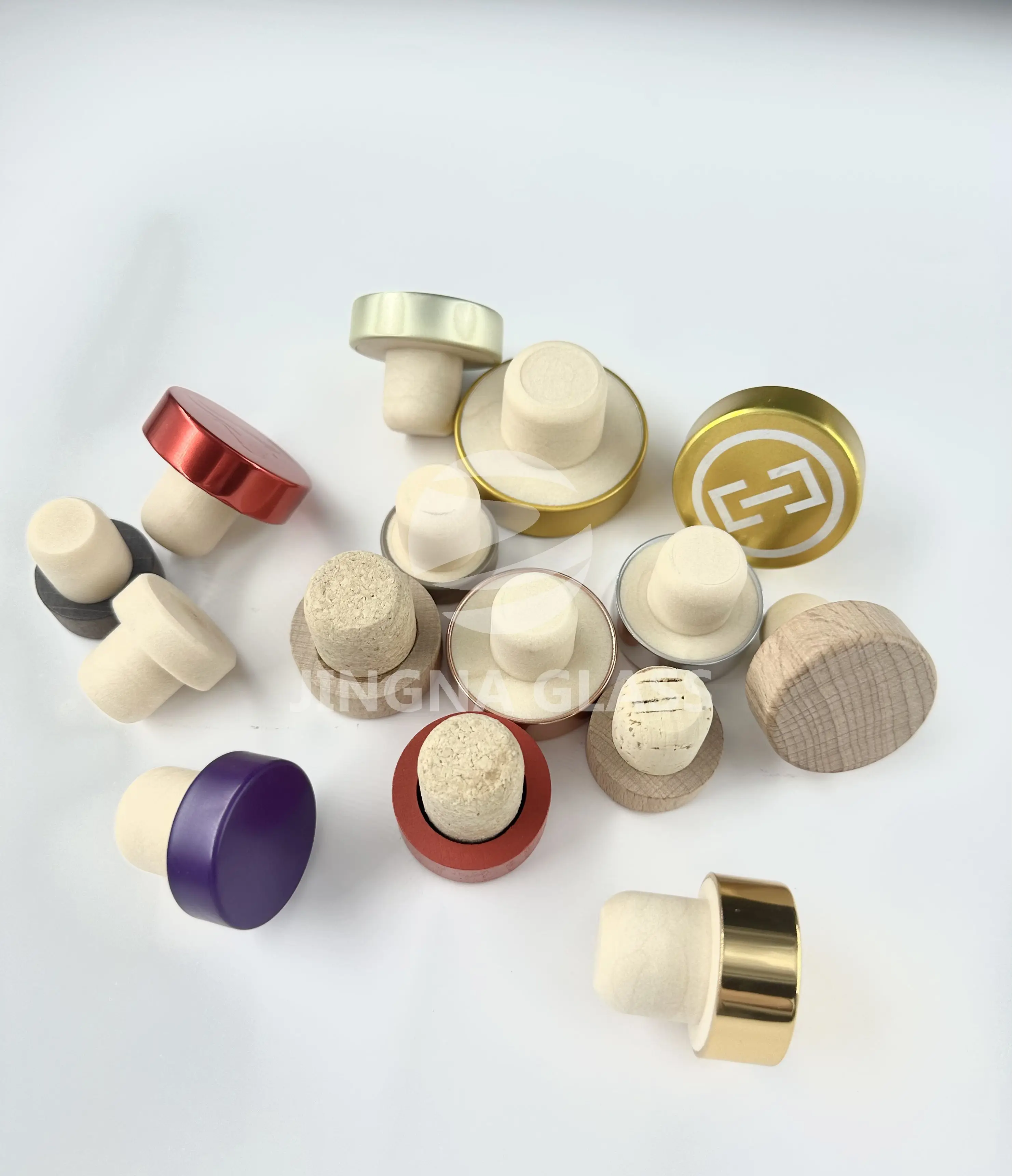 Spirit Liquor Vodka Brandy Wine Bottle Topper Cork Screw T Bottle Cap pe Wood Glass Metal Aluminum Bottle Cap