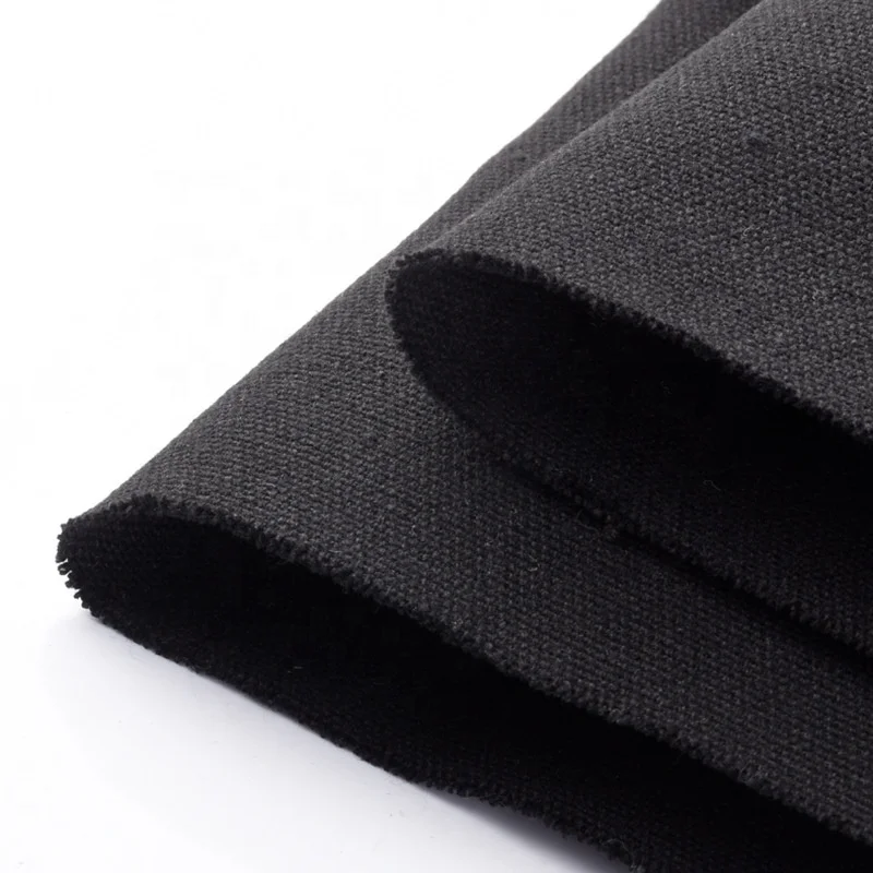 black 16oz 16 oz  polyester cotton canvas fabric for tent shoes bags making