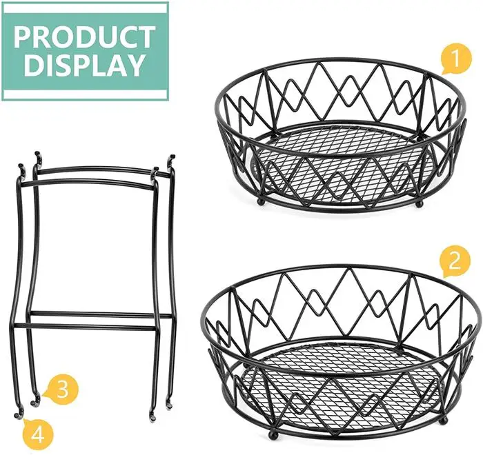 Vegetable and Fruits Storage Organizer Household Fruit and Vegetable Storage Basket Wire Basket for Fruit and Vegetable Storage