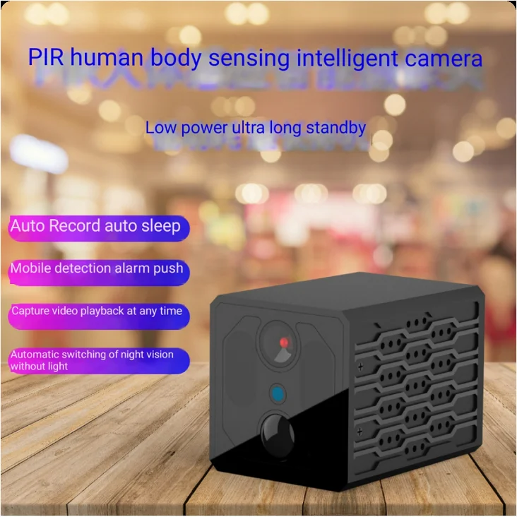 1080P Mini Wifi  Camera 2600 mAh  IP Camera PIR Human Body Detection Alarm IR Night Surveillance Security Wireless Camera