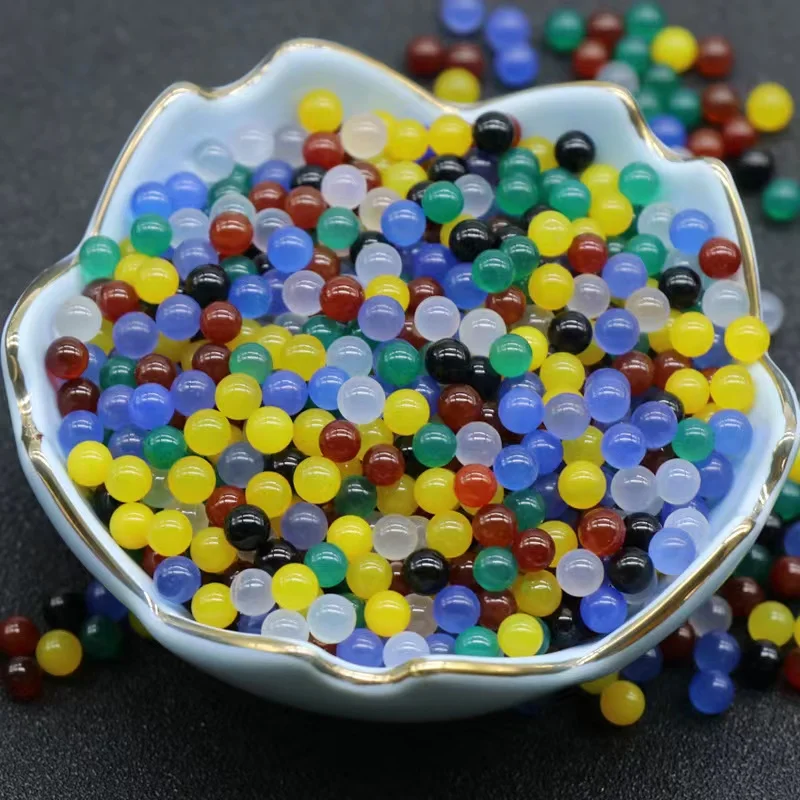 Low Price 4mm Beads Wholesale Bulk Small Sphere Natural Crystal Stone Colorful Agate 4mm Bead For Crystal Gifts