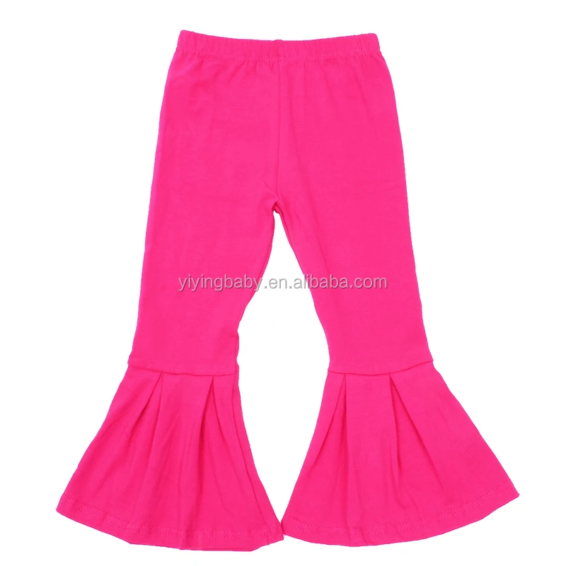 Multi-colors Baby Autumn Leggings Solid Cotton Flare Pants For 0-12 Years Girls Casual Breathable Bottoms For Kids