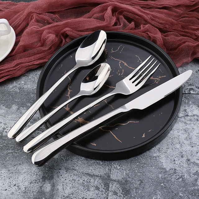 
18/10 stainless steel tableware flatware fork and knife for dinner cutlery set 