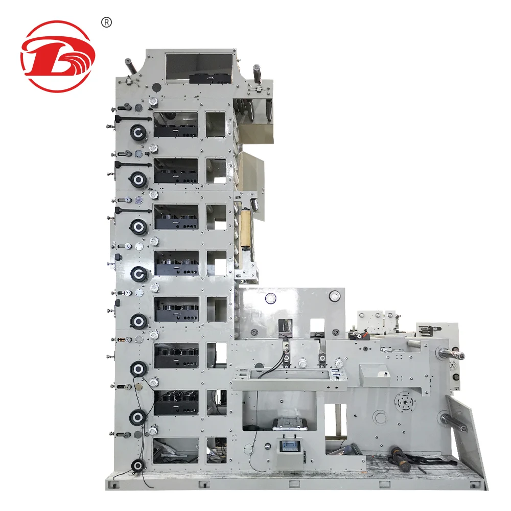 Flexo label wide/narrow width webbing printing machine with web guide video inspection camera