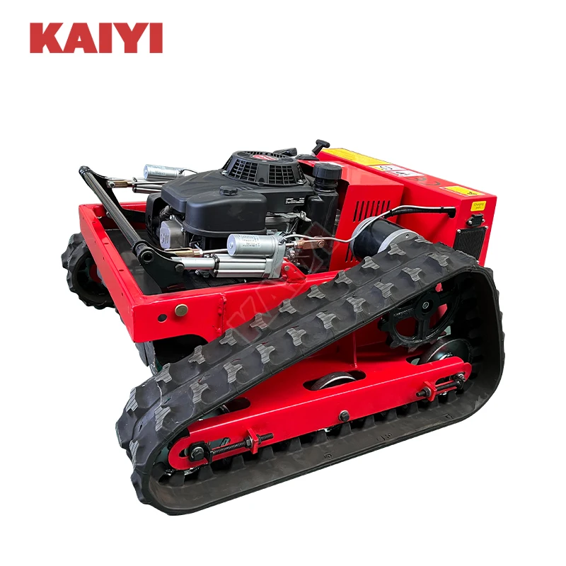 KAIYI550J  Rubber Track Electric Remote Control electric corded  robot zero turn lawn mower  Mower Small lawn  Mower