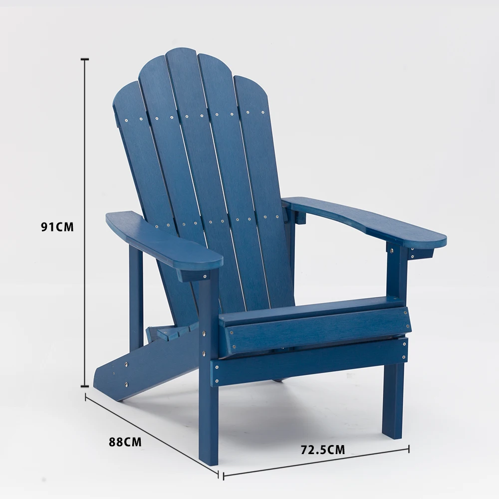 Custom Living Room Furniture Plastic Wood Lawn Adirondack Waterproof Colored Foldable Modern Home Chairs Pool Patio Lounge Chair