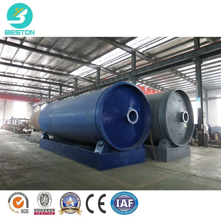 Beston Group automatic waste tyre recycling machine pyrolysis tyre to fuel oil reactor for sale