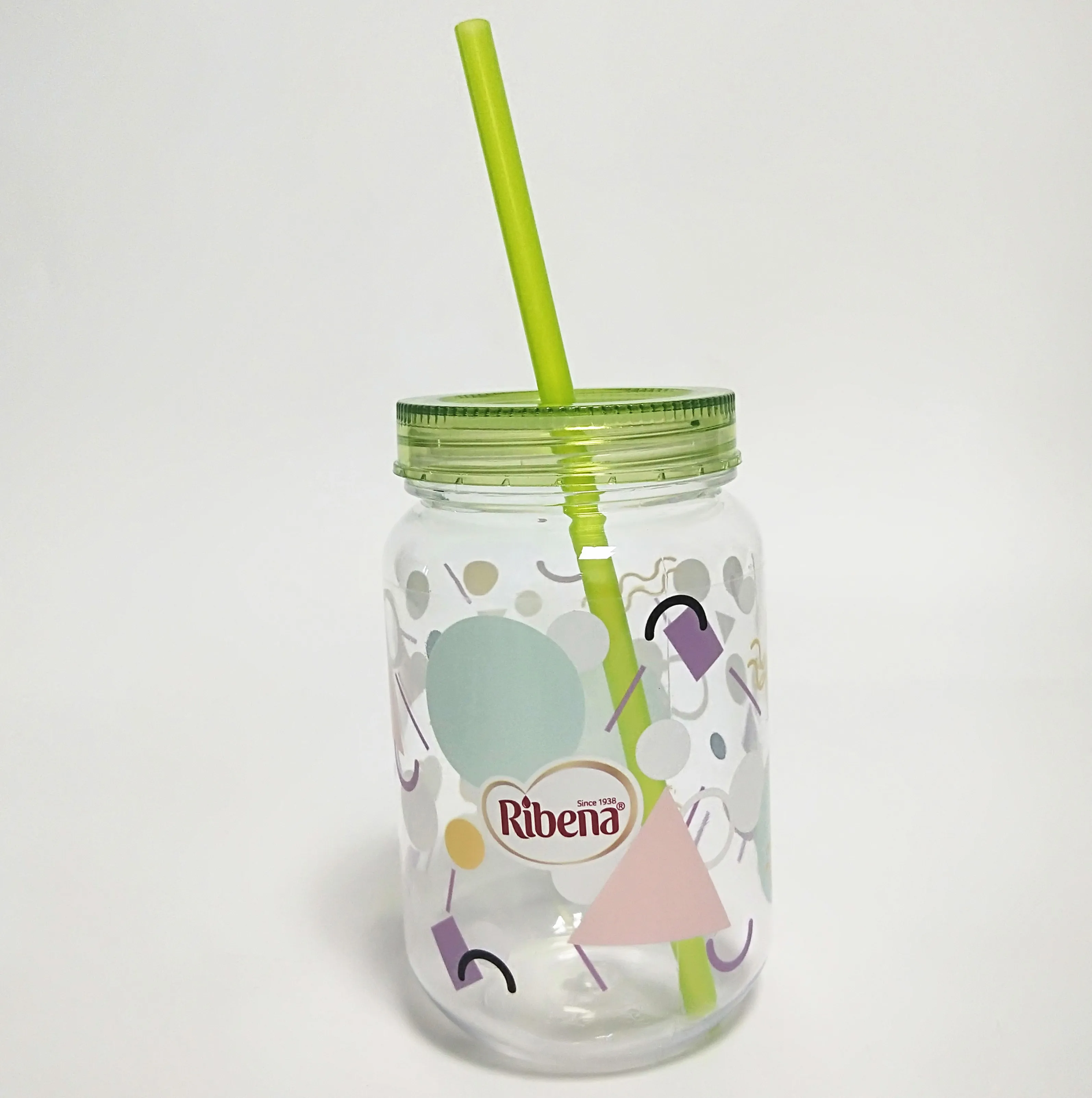 Дизайнерский стакан Mason Jar Tumbler с винтовой крышкой и соломинкой Эльзой Анной от Frozen устойчивый к ударам