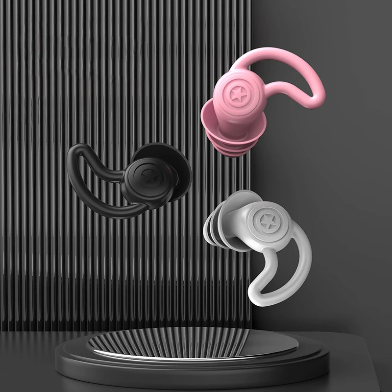 Hearing Protection Shark Fin Design Ear Plugs For Sleeping Noise Cancelling Silicone Earplugs Sound Blocking With Box