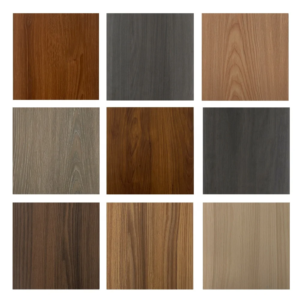 High Quality LVP melamine laminated recon veneer synchronized melamine veneer