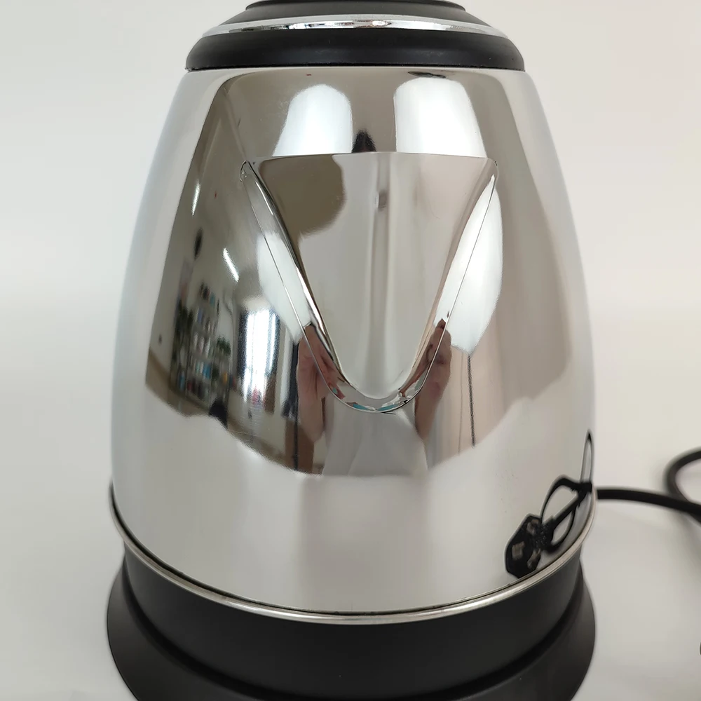 2023 Top Sale  Kitchenware Electric  China Polished Kettle 1.2 Liter with 360 Rotation Good Heating Plate Kettle