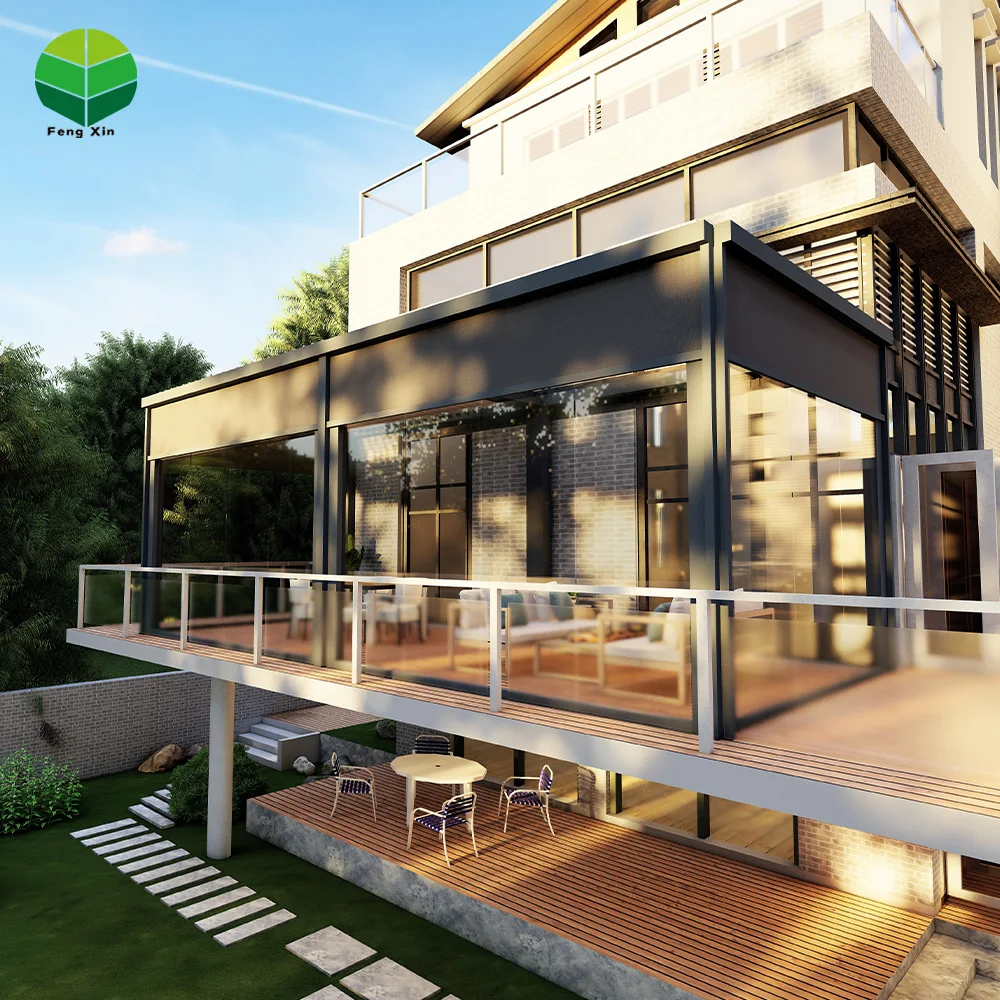 Metal Slats Deck Canopy Louver Sun Panel Powder Coated Gazebo Pergola Bioclimatic Louvered Aluminum for Window Made in China