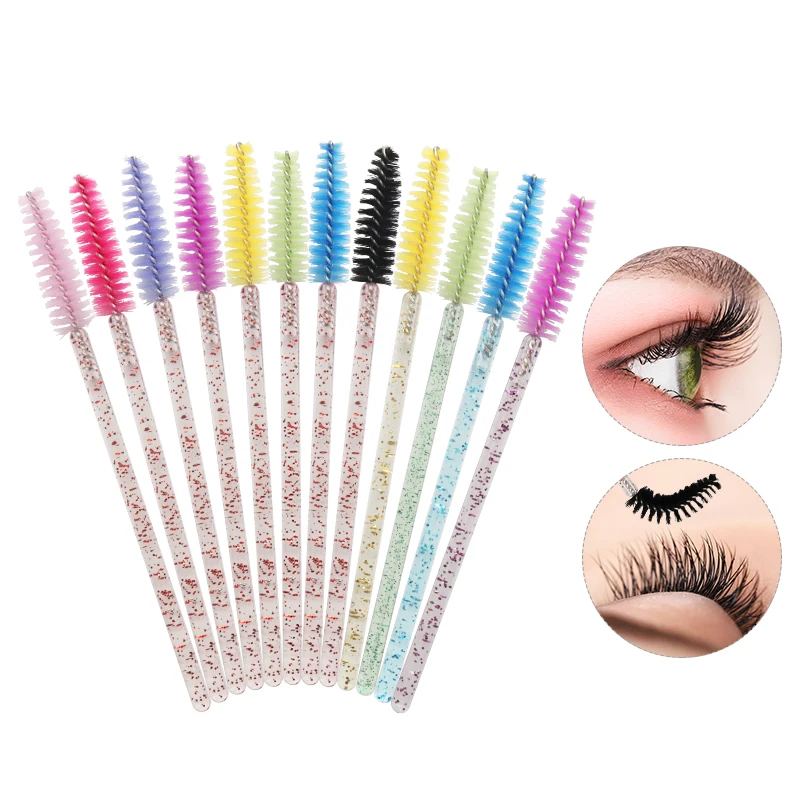 Disposable Crystal Glitter Makeup Brushes glitter mascara wands glitter lash wands