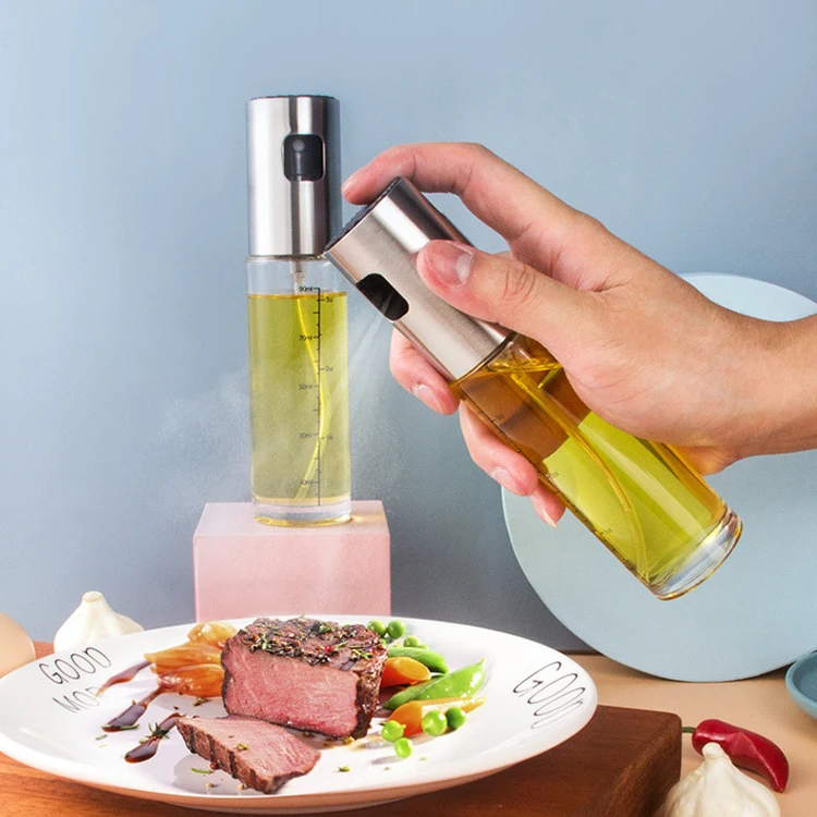 Hot Selling 100Ml Olive Oil Spray Bottle Salad Bbq Kitchen Baking Roasting Cooking Olive Oil Sprayer spice bottle  olive oil bot
