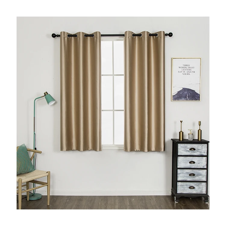 Ready made home decoration 100% blackout room curtains 2 panels,without rod