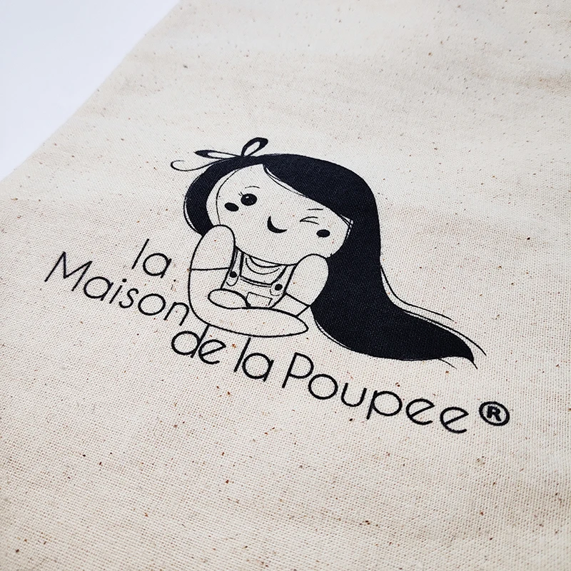 Custom Dust Bag Organic Muslin Packing  Canvas Custom logo Wholesale 180gms Cotton String Pouch