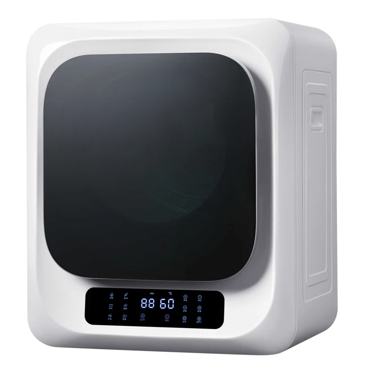 2.5KG Grey Tumble Dryer Automatic Mini Electric Dryer for Household RV Use UK Plug Manual Power Source Vented Drying Type