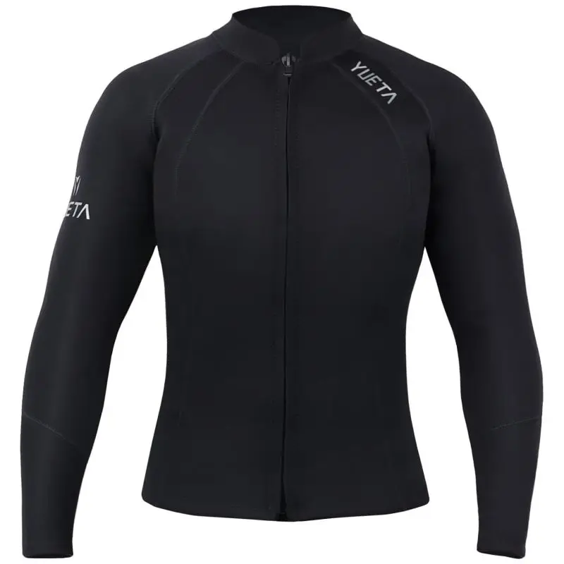 Custom 2mm Wetsuit Jacket Neoprene Long Sleeve Thermal Surf Women Wetsuit Top Men Front Zipper