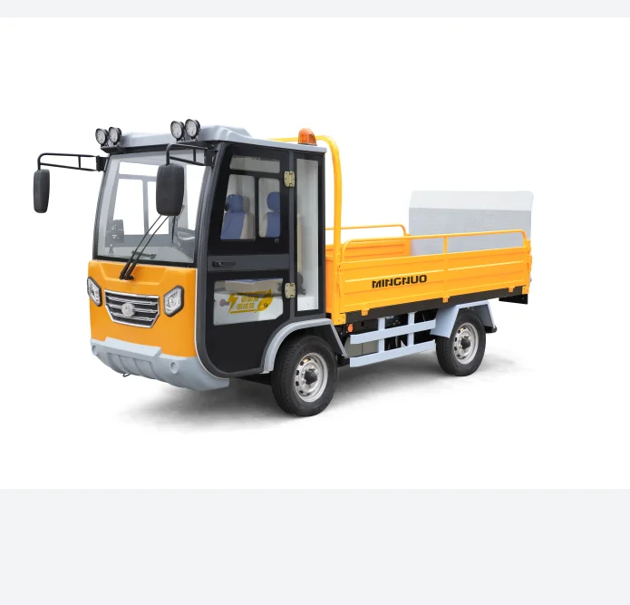 battery powered 2 seat eight barrrel cargo vehicle electric cargo truck equipped with lifting tailstock