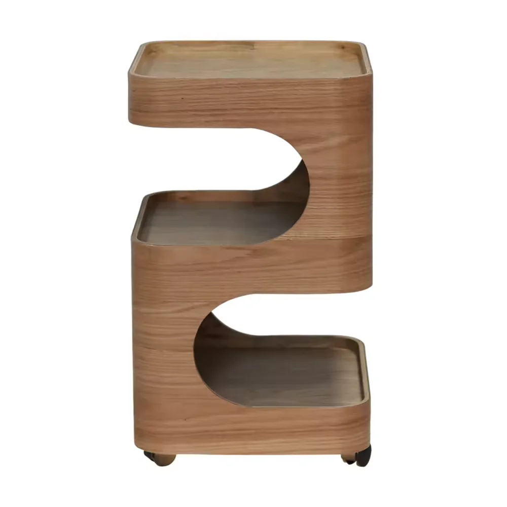 Lux Beauty Salon Wood Beauty Salon Trolley Cart Hair Salon Furniture Wooden Tool Trolley Carts