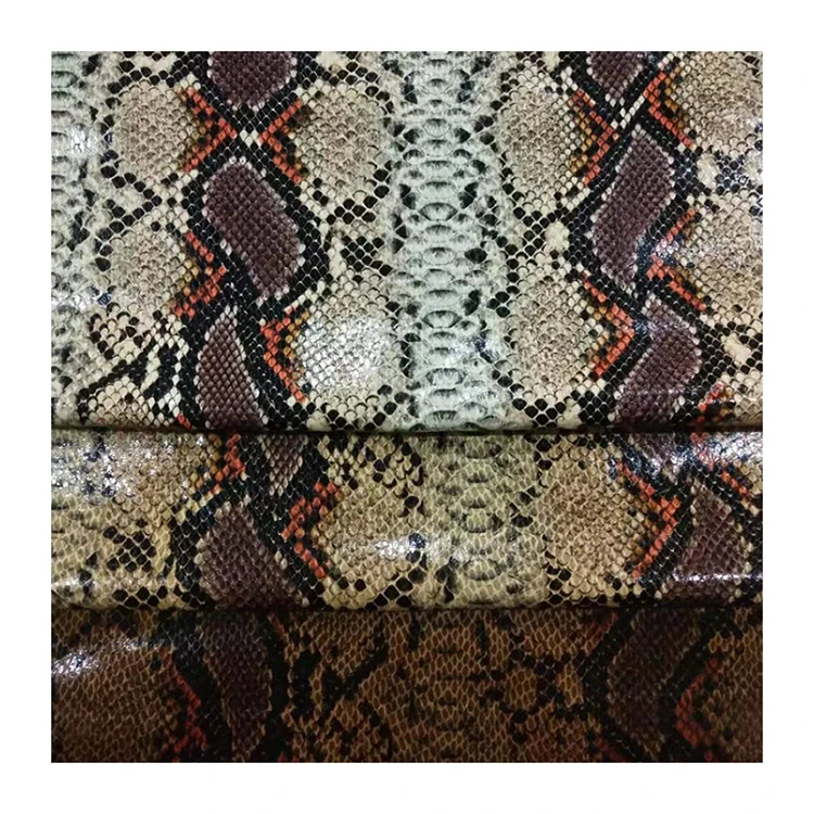 High Quality And Cheap Artificial Leather Double-Sided Snake Print Leopard Print Garment Fabric