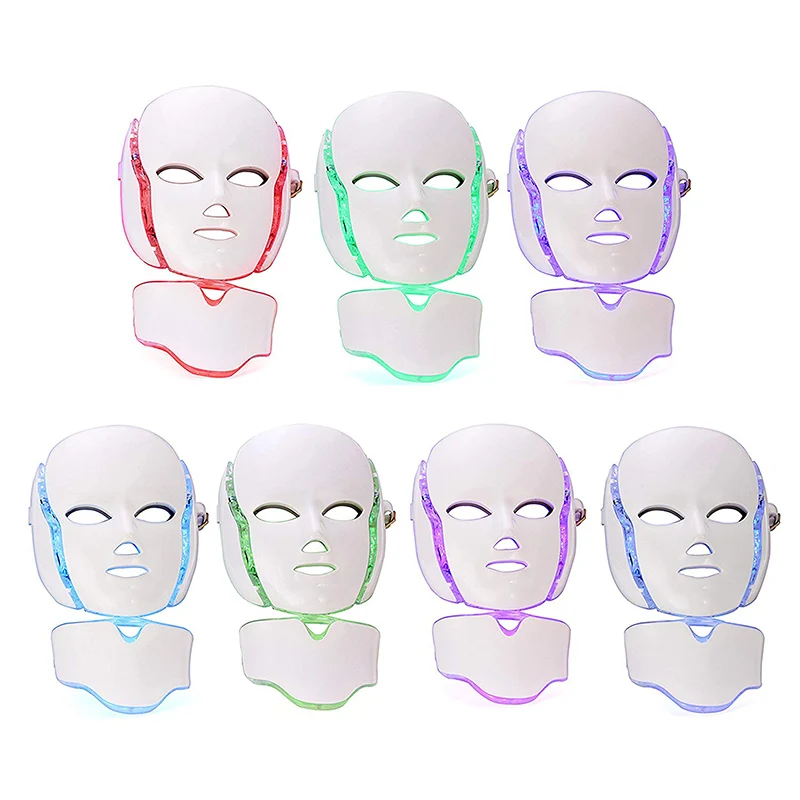 LED Facial Masks OEM PDT Photon Skin Beauty Therapy 7 Colors Light Facial Led Mask For Skin Care