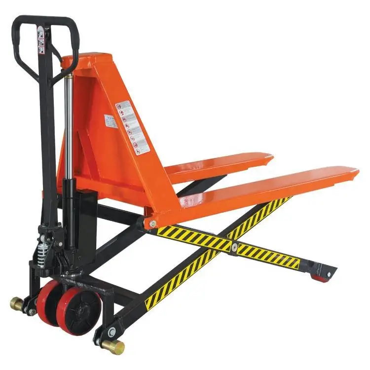 1000kg Manual Hydraulic Truck Scissor Hydraulic Hand Pallet Truck High Lift Pallet Forklift