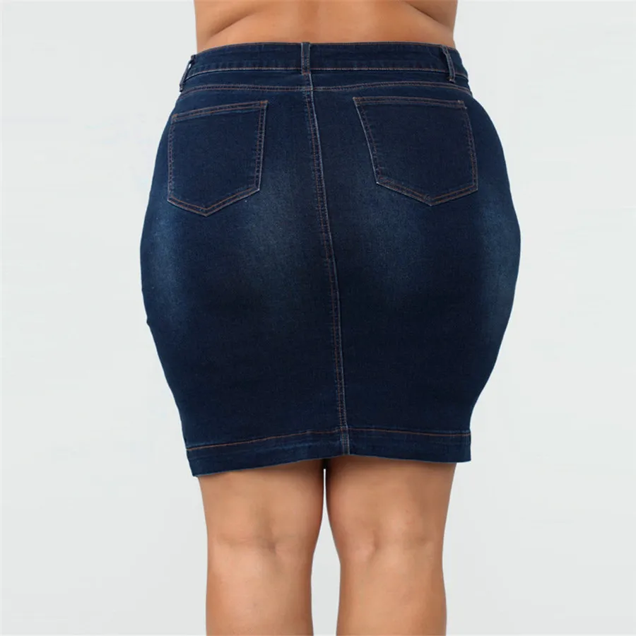 New Wish plus size Denim Skirt