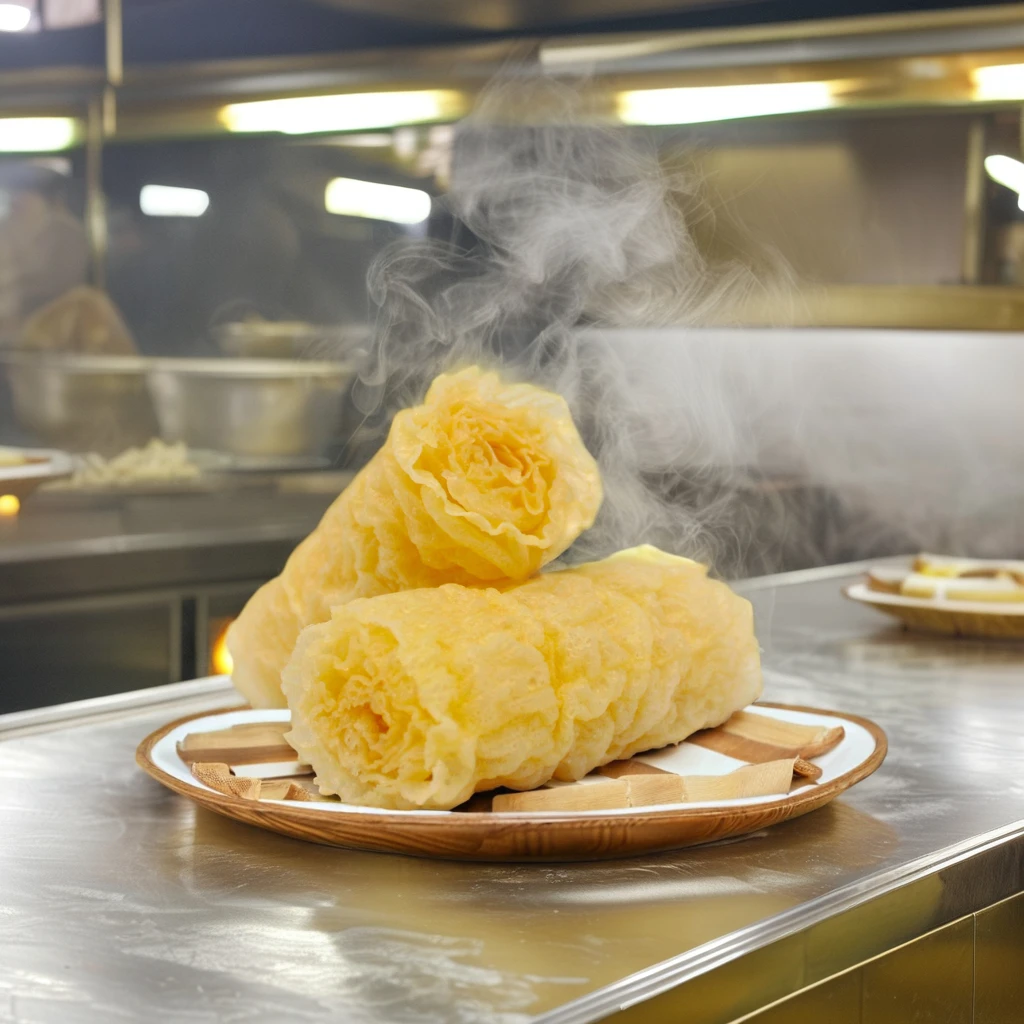 Bright yellow bean flavor FRIED BEAN CURD SKIN