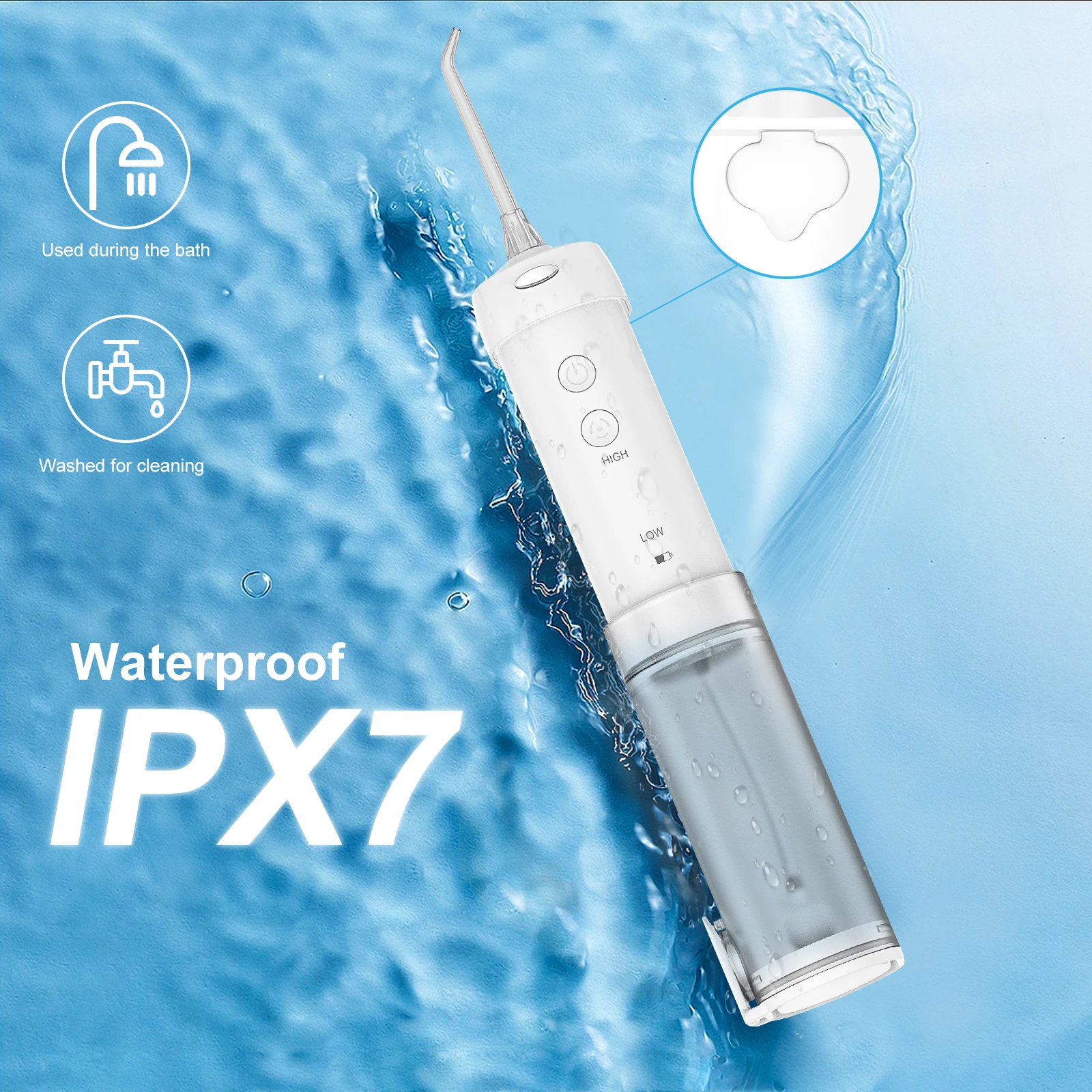 Factory OEM/ODM Electric Water Floss Portable Dental Oral Irrigator IPX7 Waterproof 5 Modes Teeth Cleaning Oral Irrigator