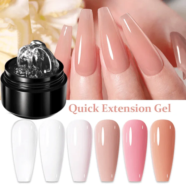 4 In 1 Non-Wipe Extension Nail Construction Glue Solid Building Gel For Diy Art Manicure
