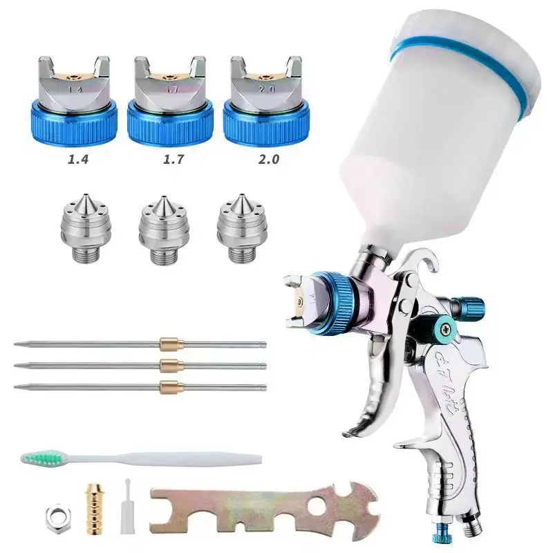 HVLP pneumatic Auto Refinishing Spray Gun paint spraying tool set nozzle 1.4mm air painting spray gun for car furniture
