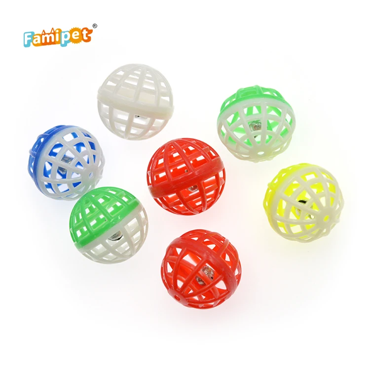 
Professional Manufacture Funny Plain Plastic Balls With Bells Competitive Price Interactive Cat Toy 