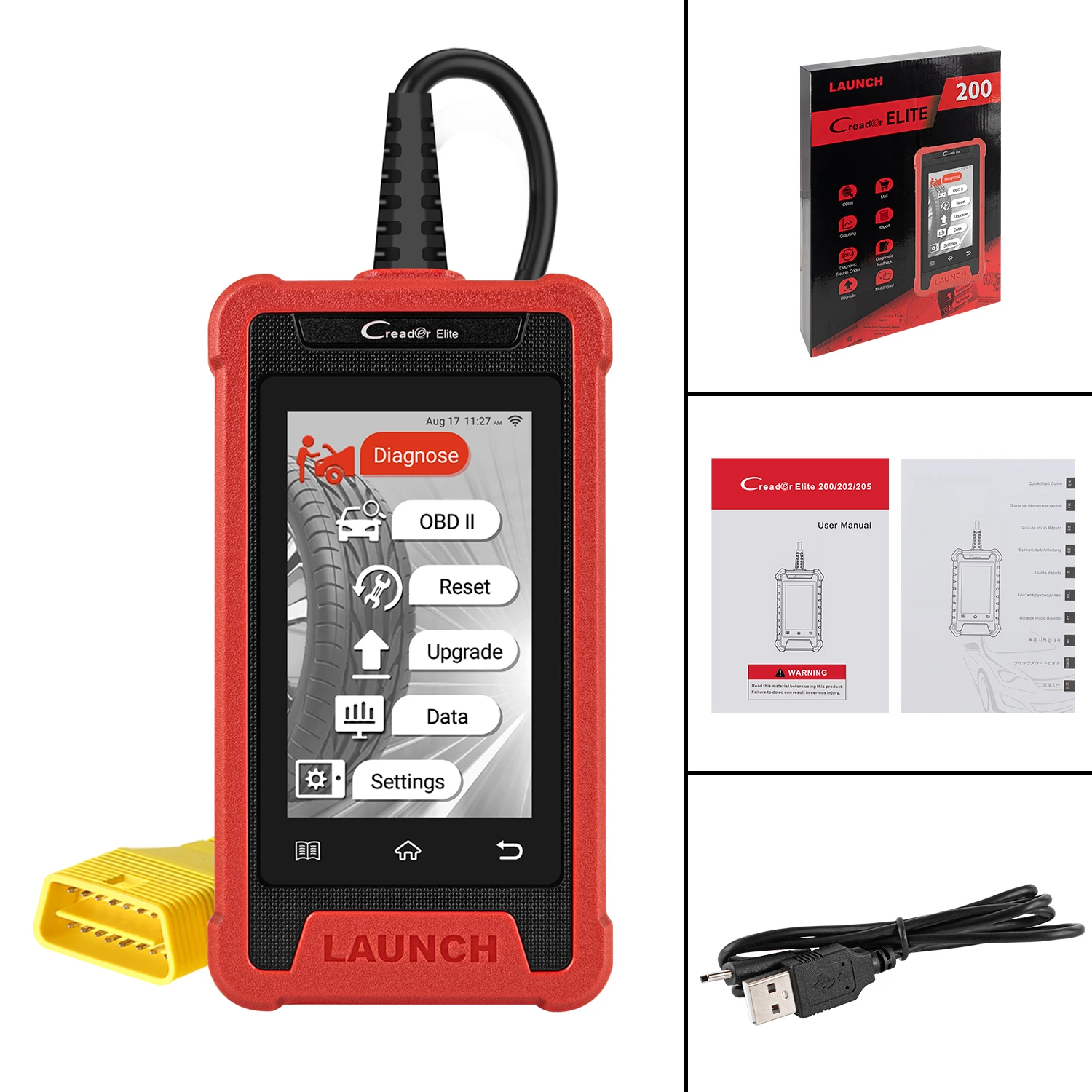 Factory Hot Sales Modern Design Launch Cre200 Car Diagnosis Scanner Machine Engine Diagnostic Golf Monitor