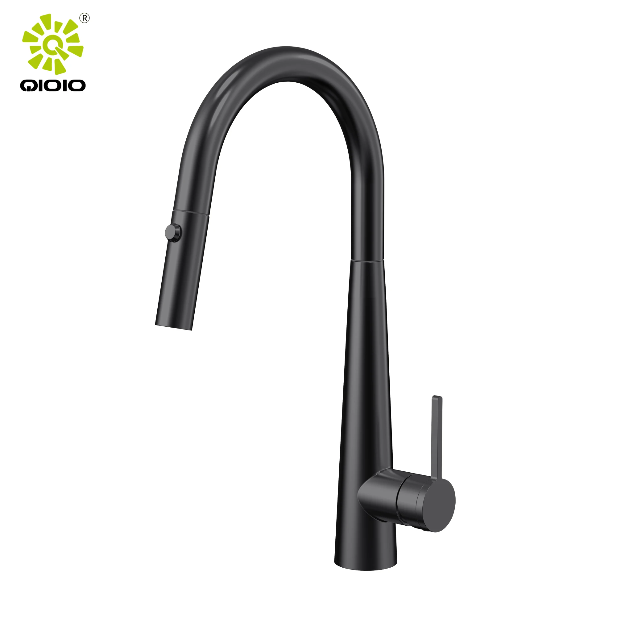 inox  handle pull out kitchen faucet 304 ss watermark kitchen mixer goose neck golden tapware sink mixers