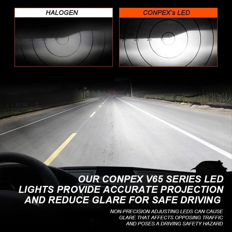 Conpex waterproof CSP chip car led lights hb3 9005 9006 65W high power headlight