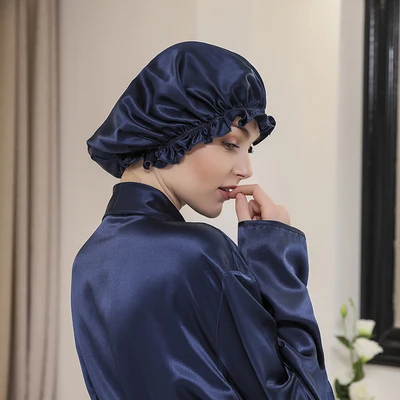Grade 6a Mulberry Silk Durag Nightcap Hair Care Sleepcap Pure Silk Head Wrap for Women