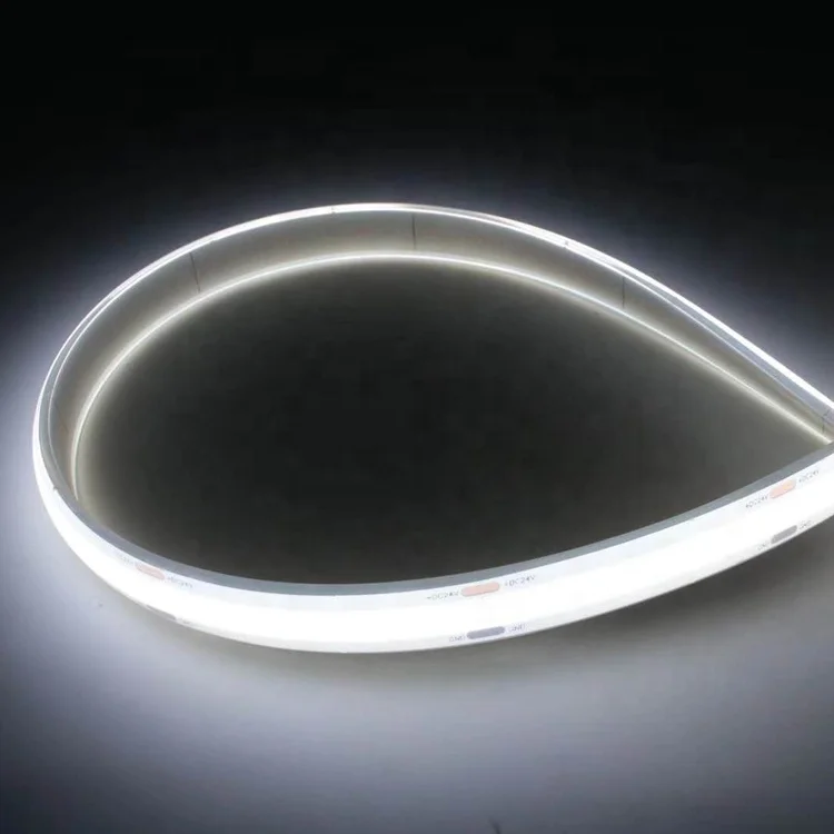 New Arrival Dotless CRI>90 8mm 11W 480leds 12V 24V 5m Flexible Cob LED Tape IP65 Outdoor Silicon Tube Waterproof COB LED Strip