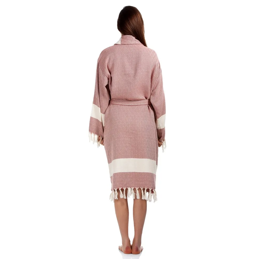 
 Банный халат, Турецкий Хаммам, полотенце Peshtemal, 100% хлопок, бамбук, Сделано в Турции  