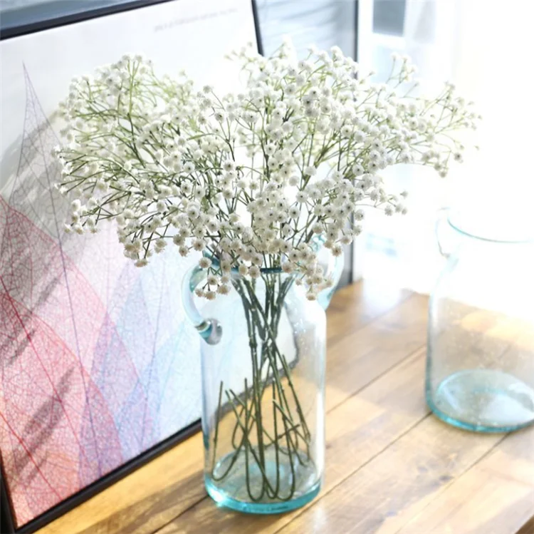 Wholesale Real Touch Plastic Glue Gypsophila Flowers Artificial Babys Breath For Home wedding Table Decoration