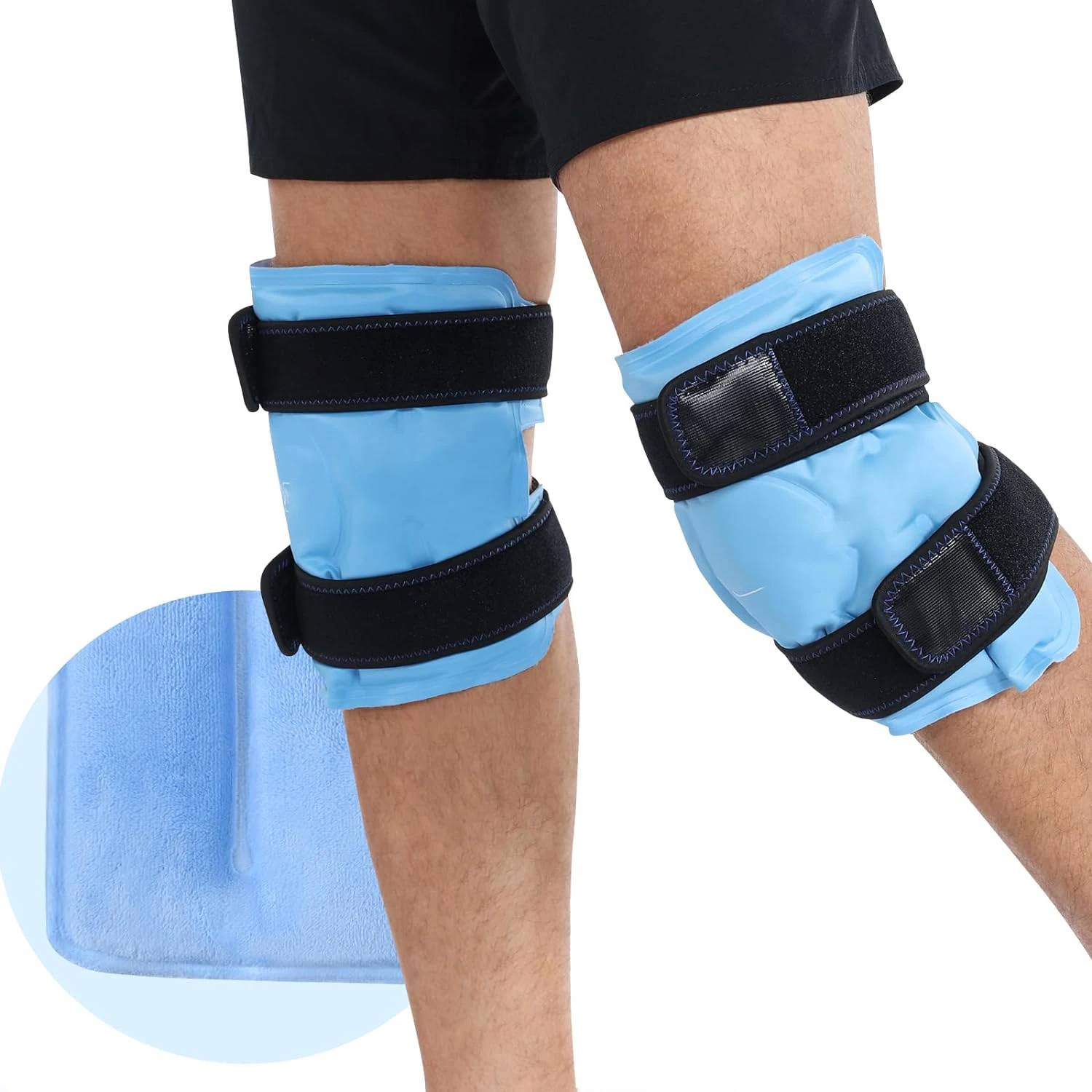 Knee ice packs wrap the entire knee after surgery, large ice packs are used to relieve knee pain, and reusable ice packs