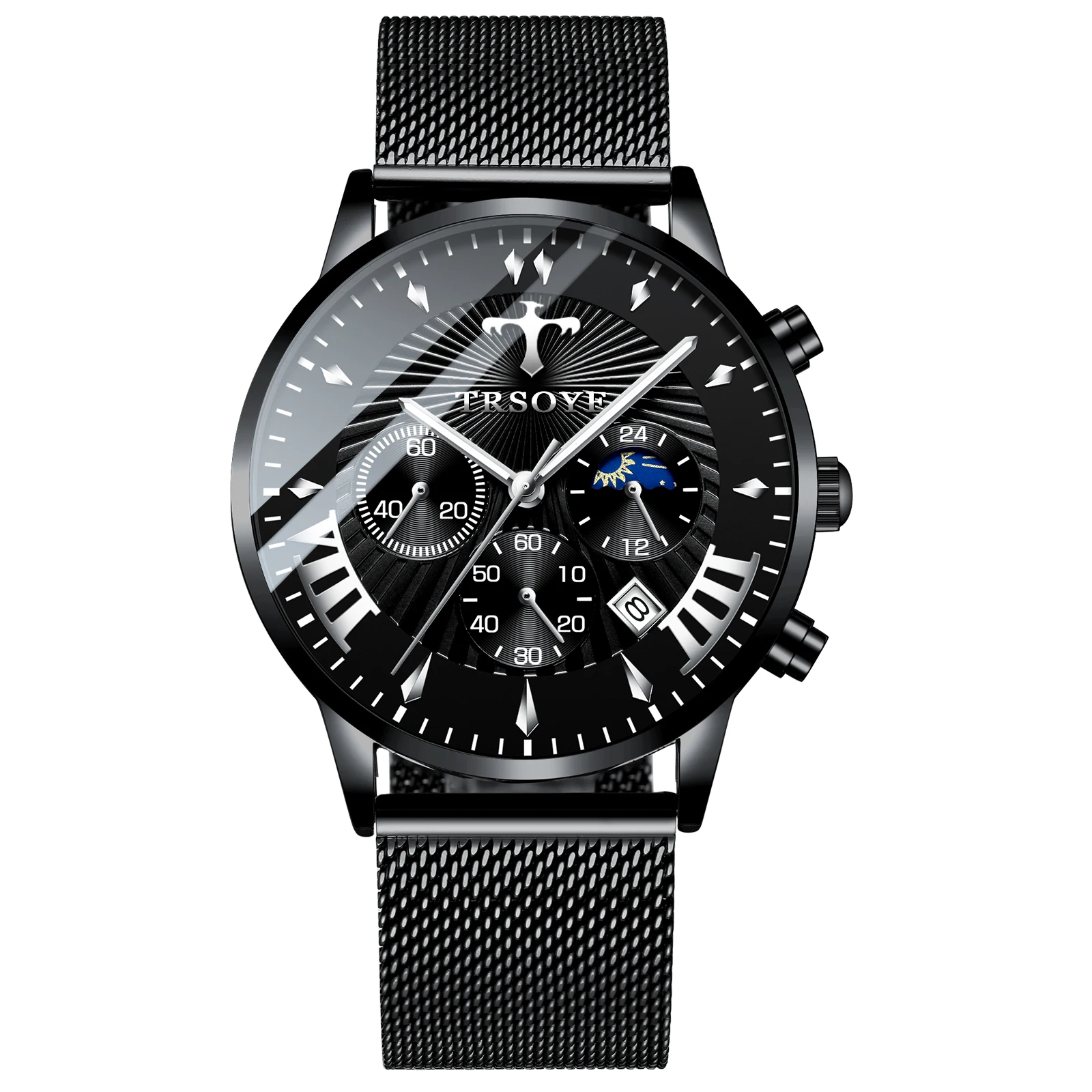 Plastic Fastrack Custom Logo Watch For Men Strap Display Stand Dutomatic Date Business Quartz Watch Ready To Ship TRSOYE TRS608