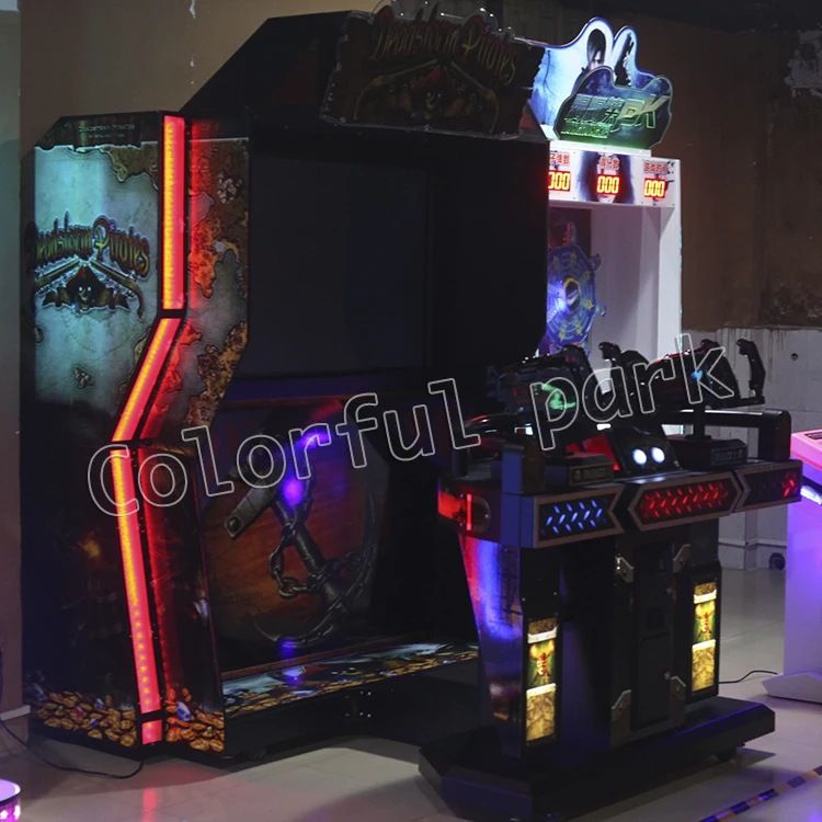 Красочный игровой автомат для парка стрельбы пиратский пистолет шторма